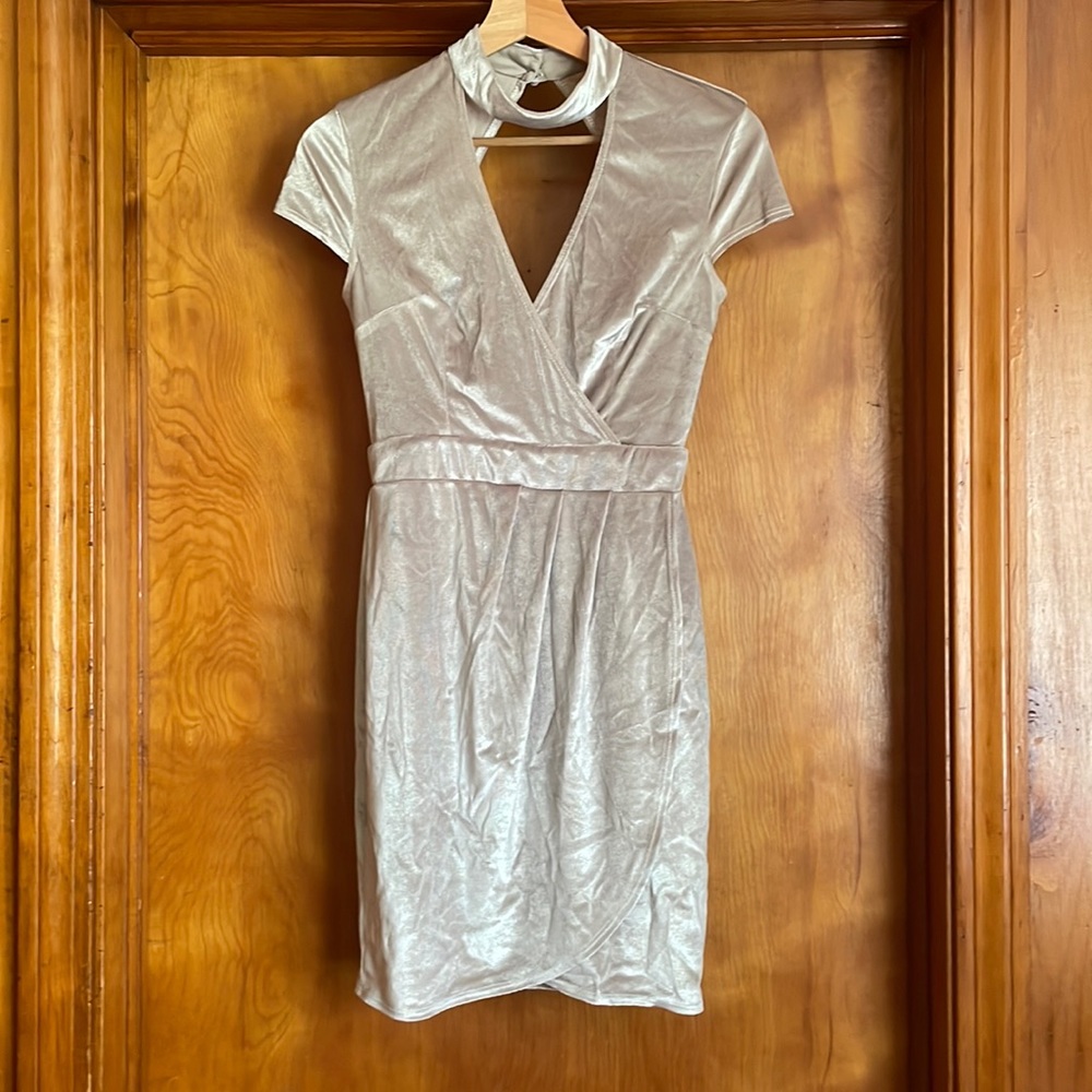 Crushed velvet dress